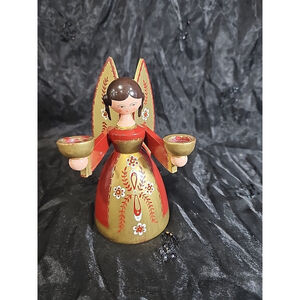 Seiffner Figures Collector Figure Angel Red 14.5 Cm Good Condition